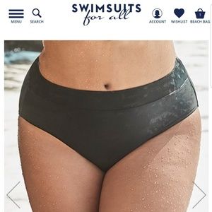 NWT Swimsuits for all Black high leg swin brief